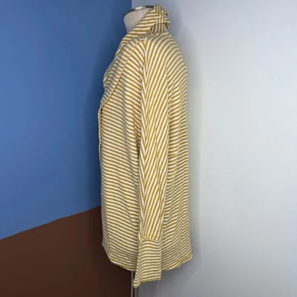 Anthropologie Saturday Sunday Homebound Cowl Neck Tunic Sweater Yellow XS - Picture 5 of 8